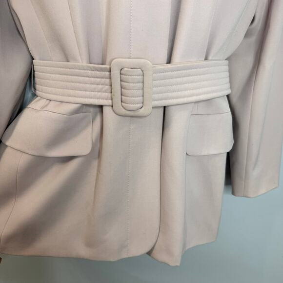 ESCADA Wool Jacket Lavender Buckle Belted Safari Classic Mature Women's 44 L - Picture 4 of 16